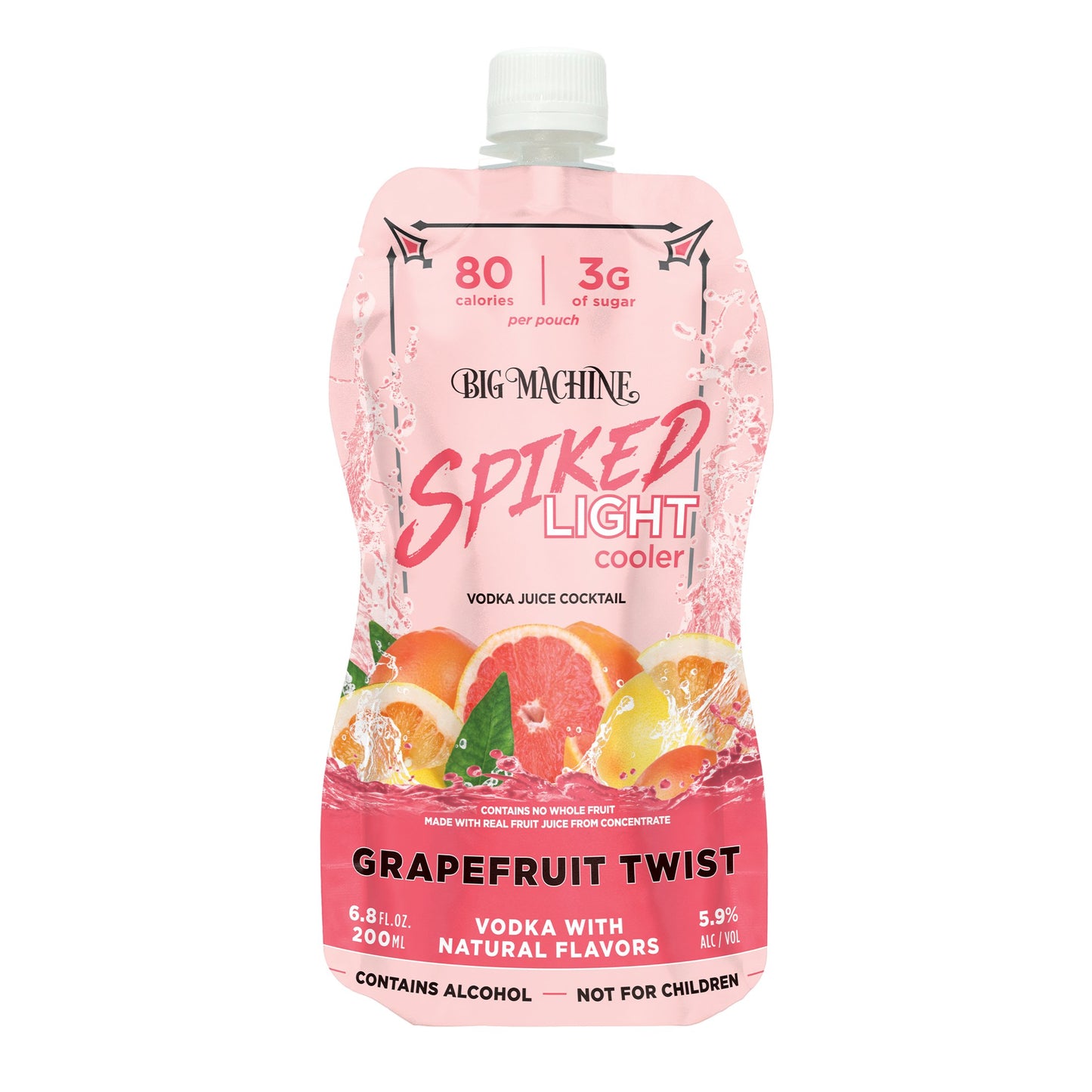 Big Machine Spiked Light Cooler Grapefruit Twist - 24 Pack